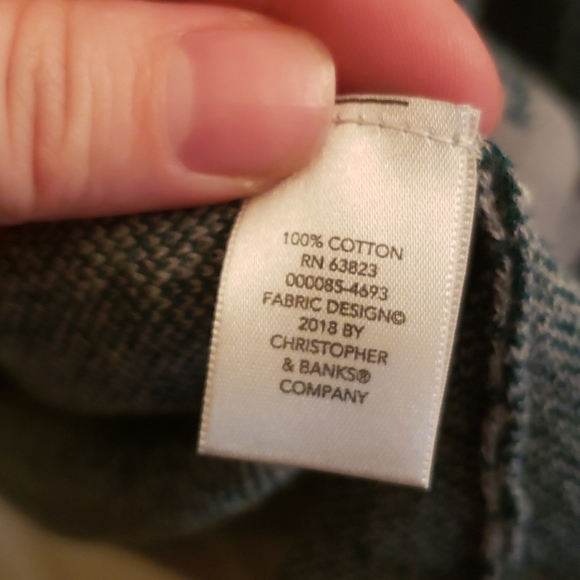 Christopher & Banks Gray Green Cardigan 3X NWT - Picture 4 of 5